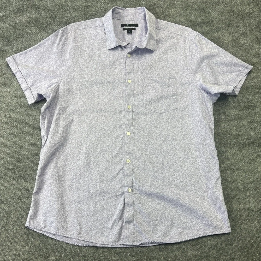 Marc Anthony Mens Purple Floral Slim Fit‎ Short Sleeve Button-Down Shirt XL